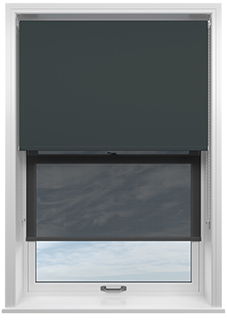 Rimini (Blackout), Black & Optima Black - Double Roller Blind